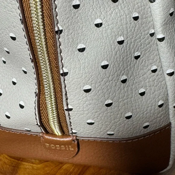 Fossil Hailey Polka Dot Crossbody Satchel - Picture 10 of 12